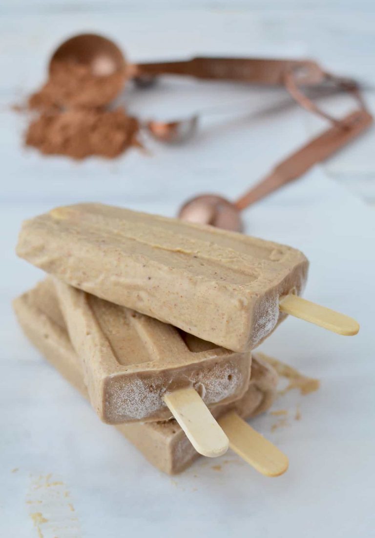 Almond Butter Banana Popsicles