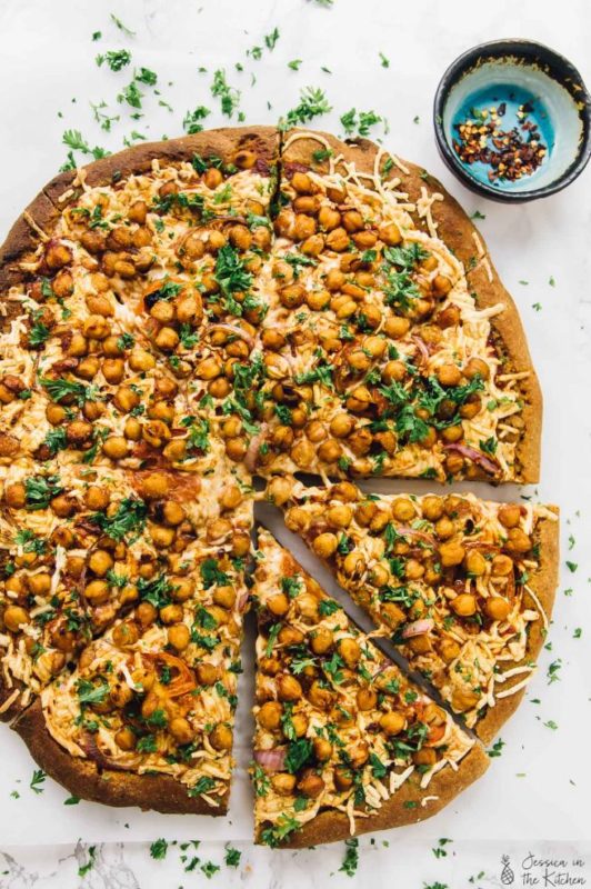 BBQ Chickpea Pizza