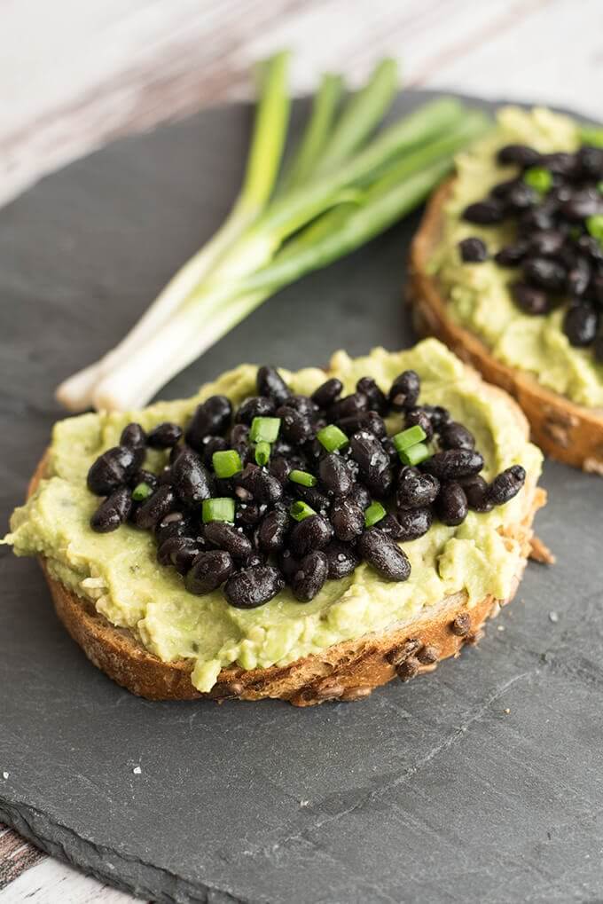 Black Beans and Avocado Toast