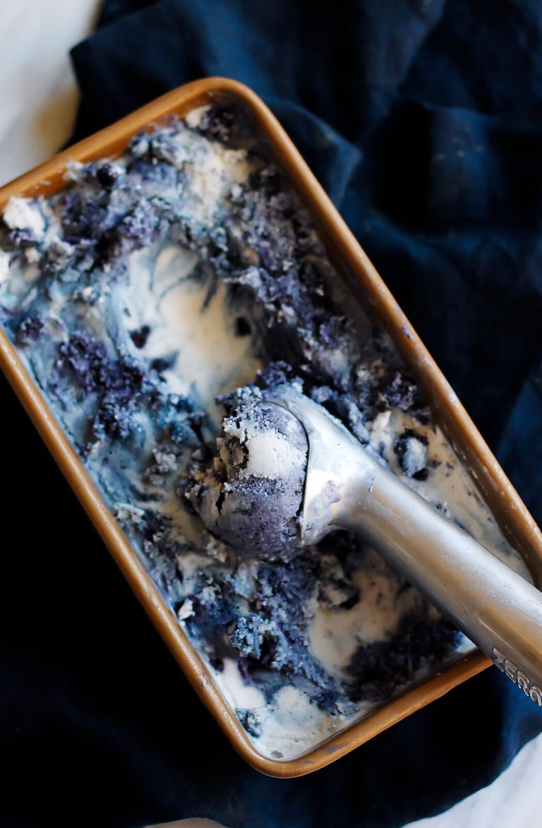 Blueberry Lavender Coconut Ice Cream