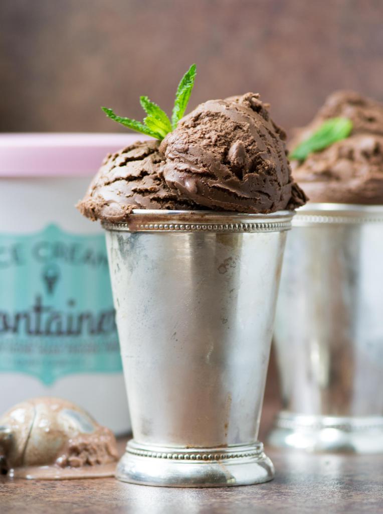 Chocolate Peppermint Tofu Ice Cream 