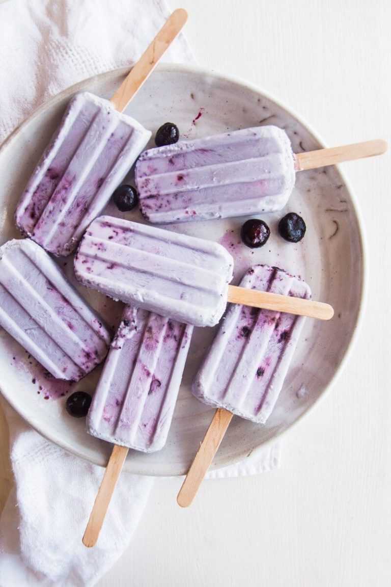 Coconut Blueberry Smash Pops