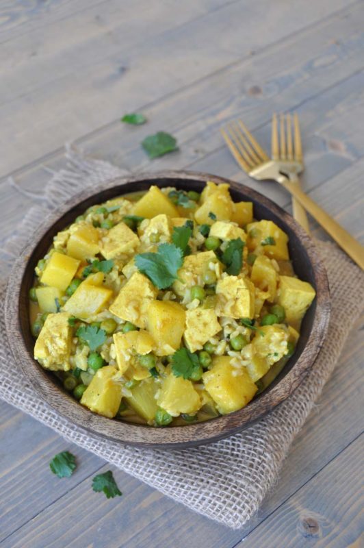 Curry Tofu Pineapple