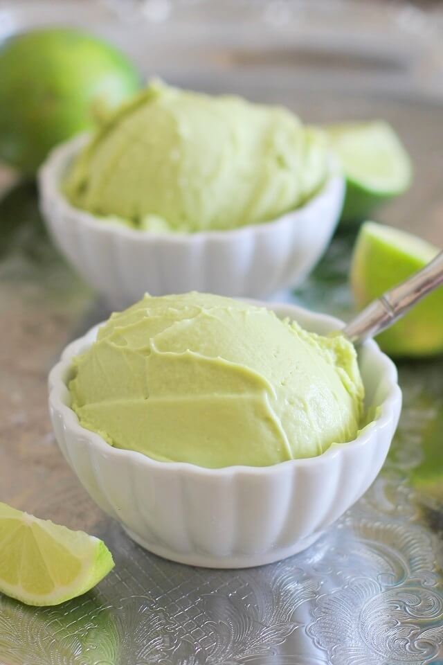 Key Lime Avocado Ice Cream