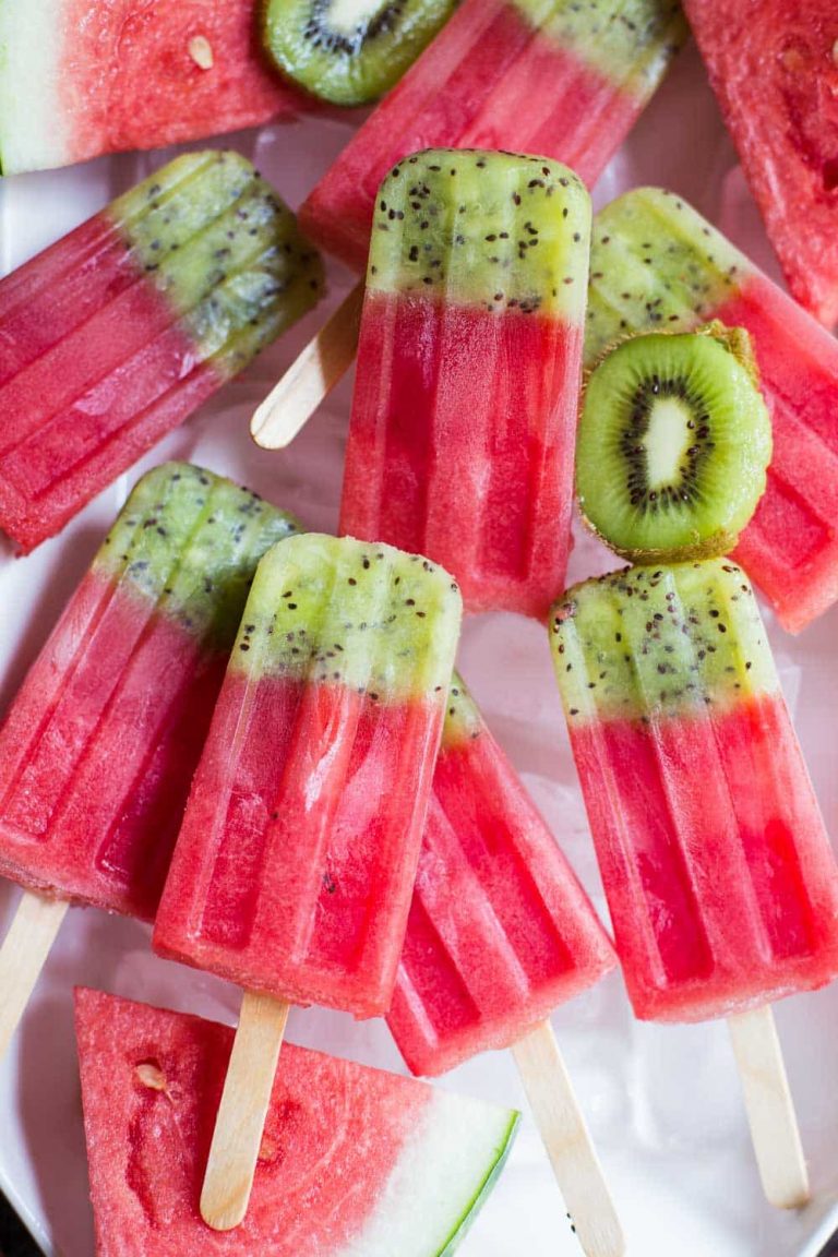 Kiwi Watermelon Fruit Popsicles