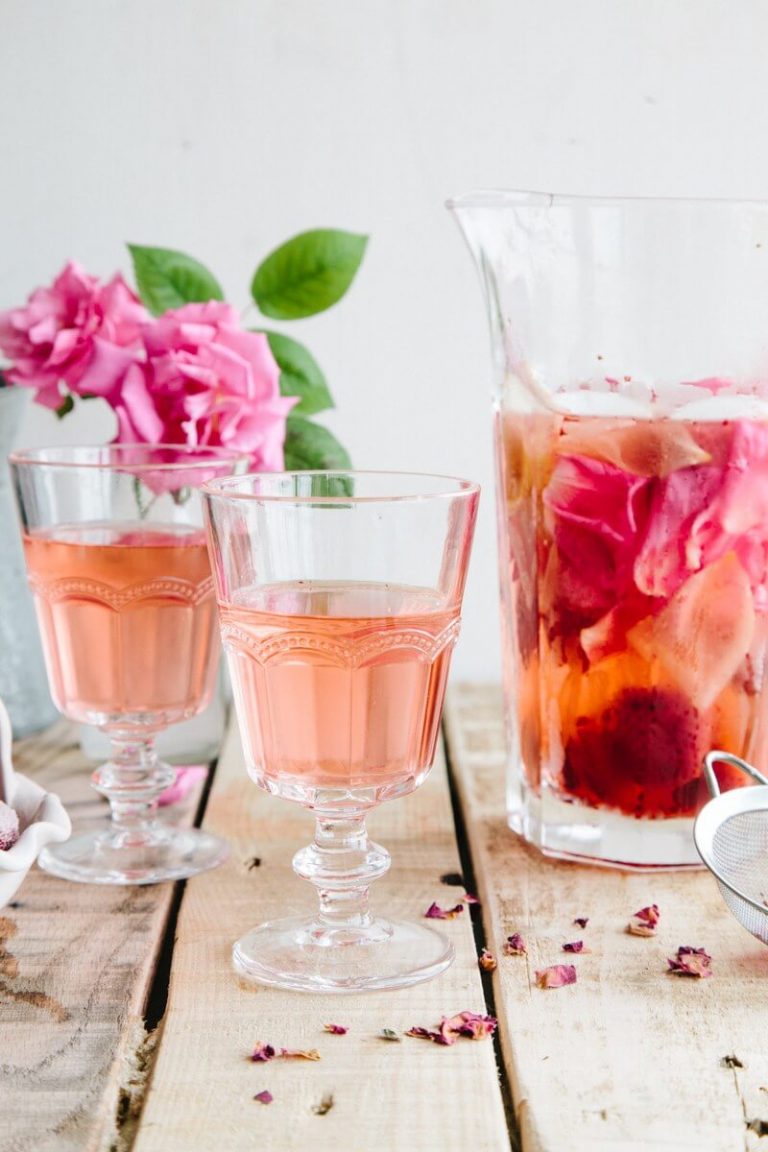 Rose, Lemon and Strawberry Infused Water