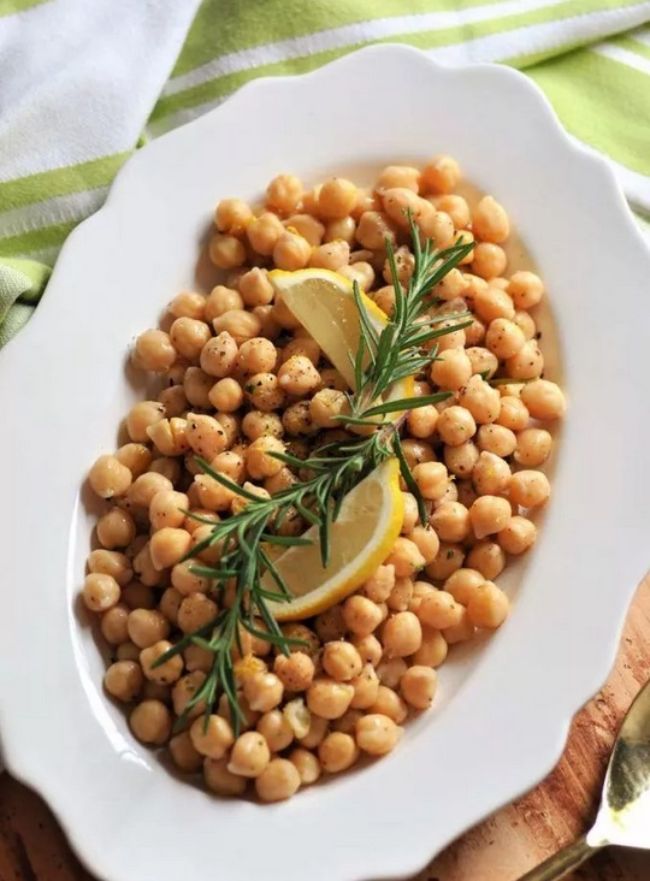 Rosemary Lemon Chickpeas from Scratch