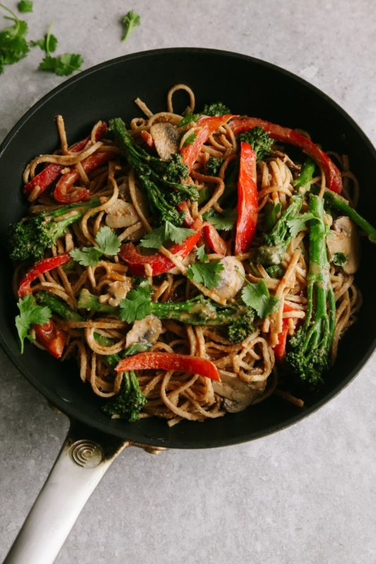 Spicy Peanut Noodle Stir Fry