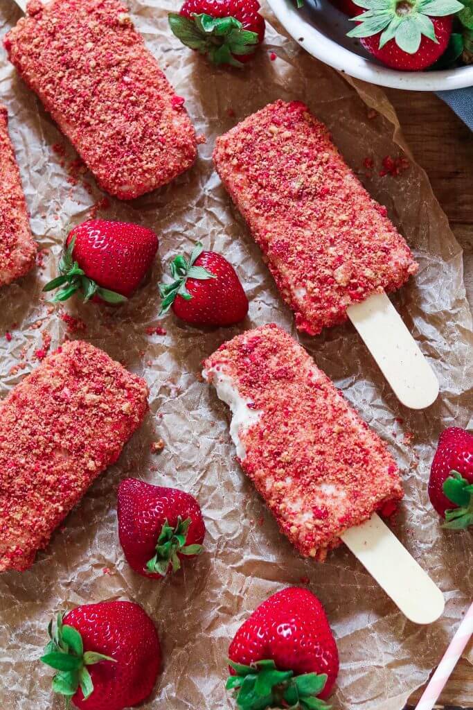 Strawberry Shortcake Ice Cream Bars