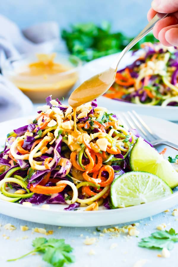 Thai Zucchini Noodle Salad