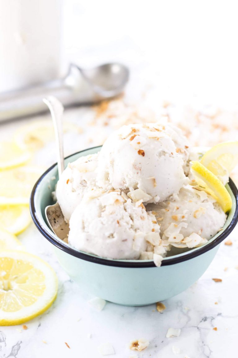 Toasted Coconut Lemon Ice Cream