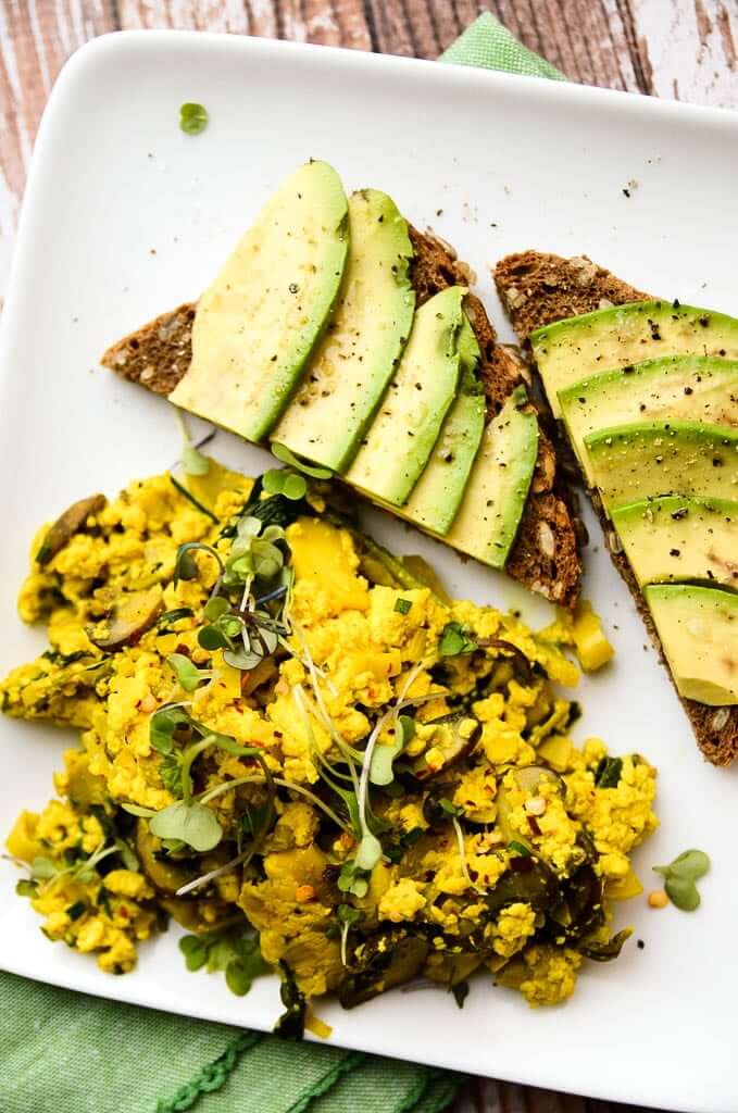 Tofu Scramble with Greens