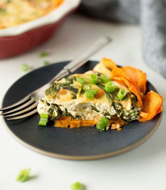 Veggie Quiche with Sweet Potato Crust