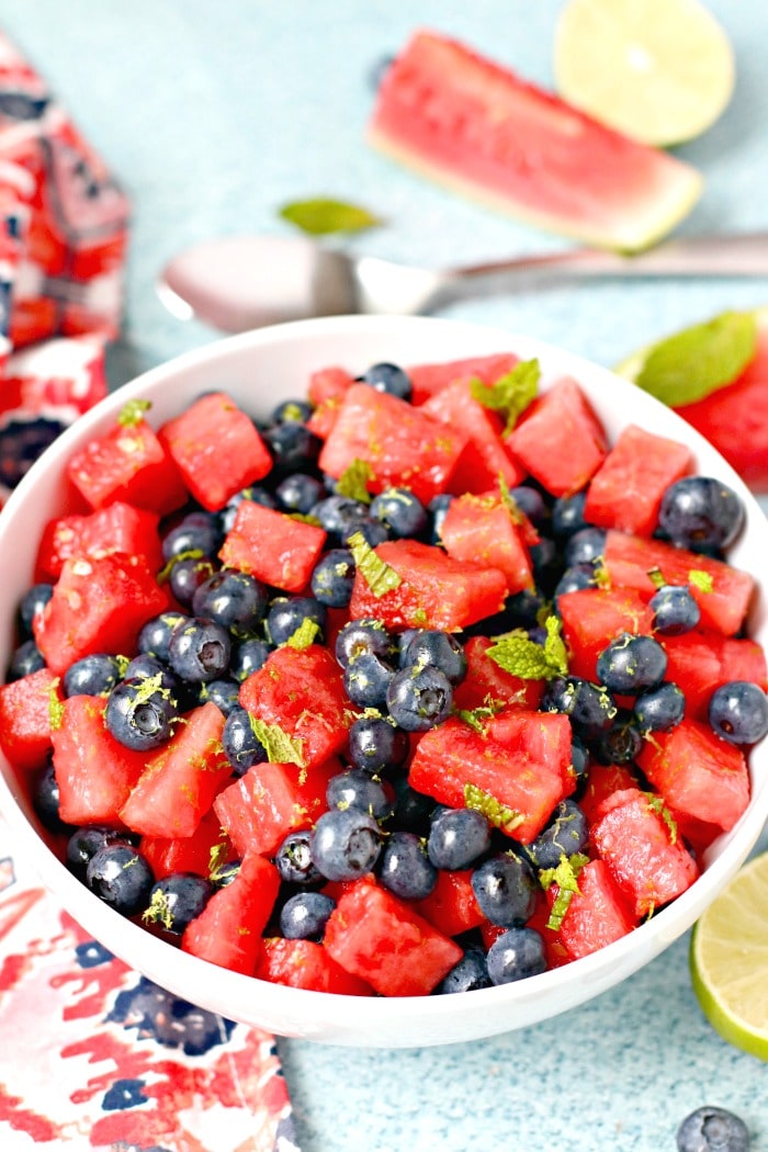 Watermelon Blueberry Salad 