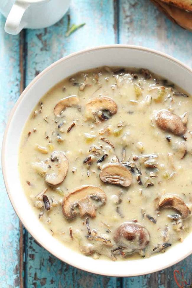 Wild Rice Mushroom Soup (Instant Pot)