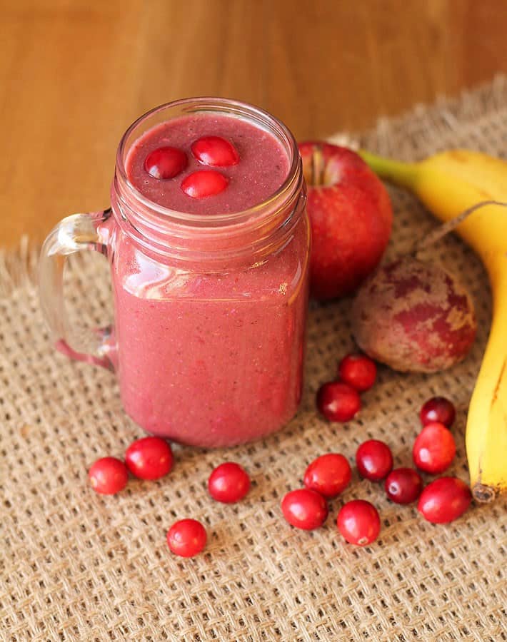 cranberry apple beet smoothie